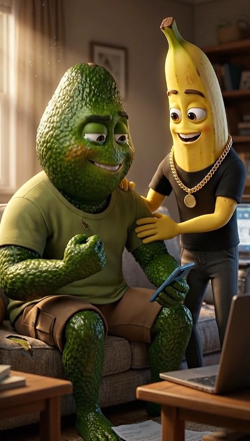 O Abacatudo e o Bananildo juntos